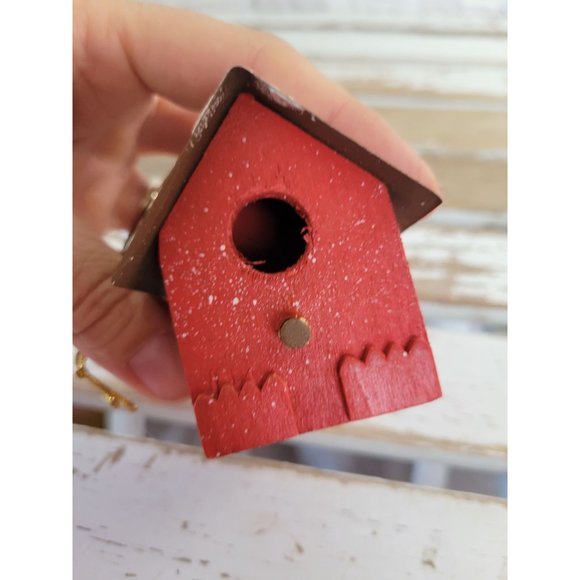 Birdhouse ornament vintage Xmas holiday tree - Picture 5 of 6
